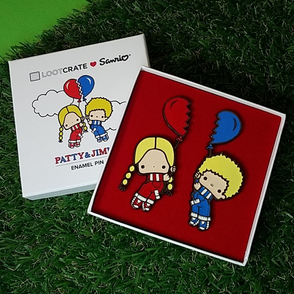 Lootcrate Sanrio Patty & Jimmy Enamel Pin Set